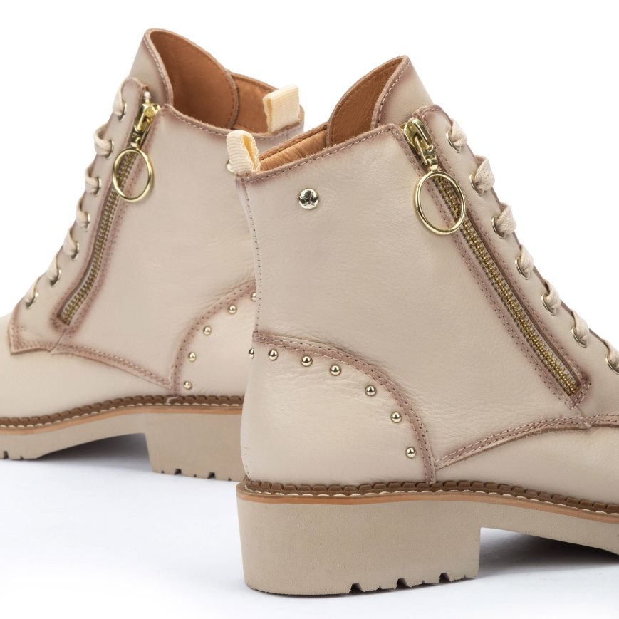 Women's Pikolinos VICAR Ankle Boots Cream | NZ O19278A